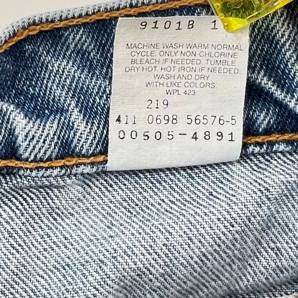 Vtg 90s Levis 505 Regular Fit Straight Leg Jeans 36 (34x34) Med Wash Denim 1998